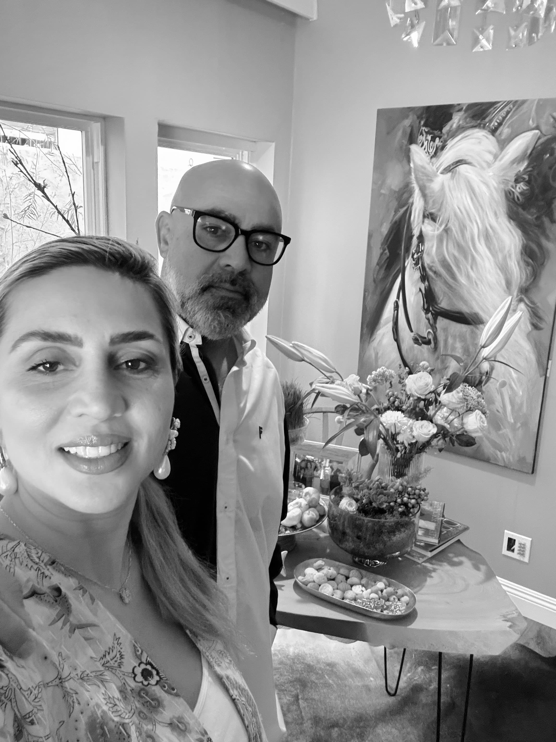 Parham Shariat with his wife, Shirin Salamat
